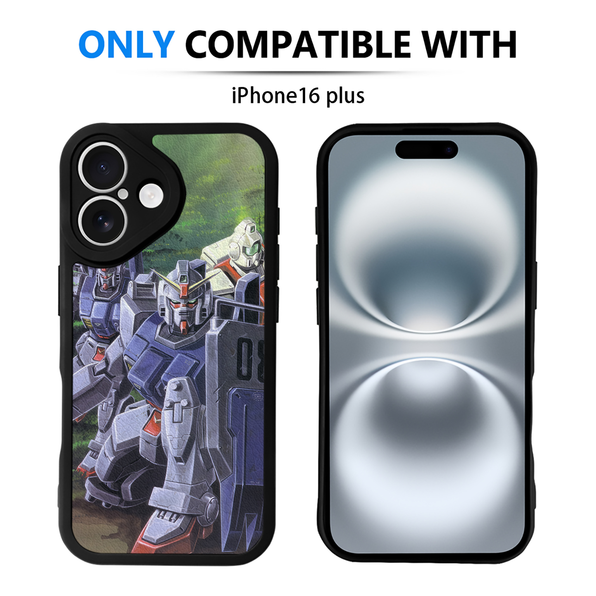 （画像用） 機動戦士ガンダム Mobile Suit Gundam 【iPhone 16シリーズ対応】シリコンスマホケース（レザー調） 材質：シリコン